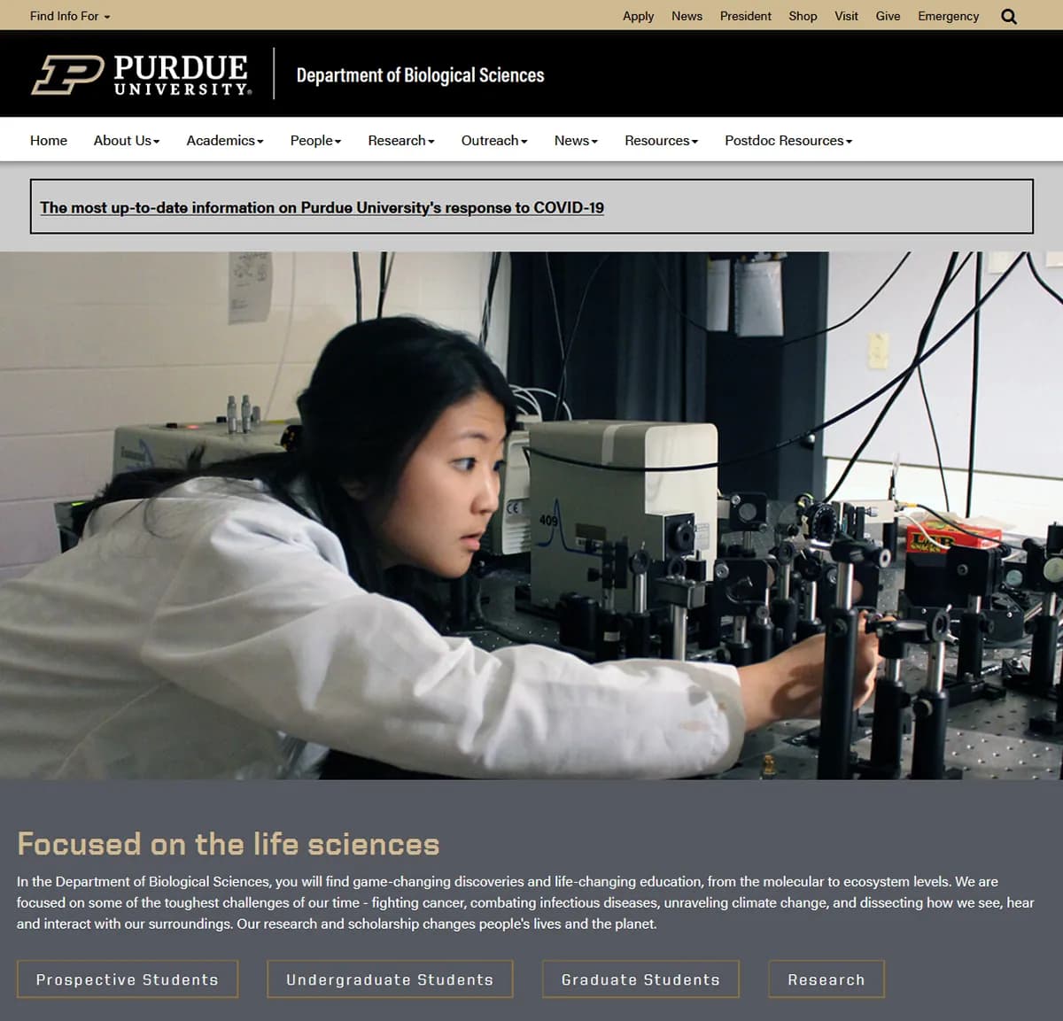 New Biological Sciences homepage