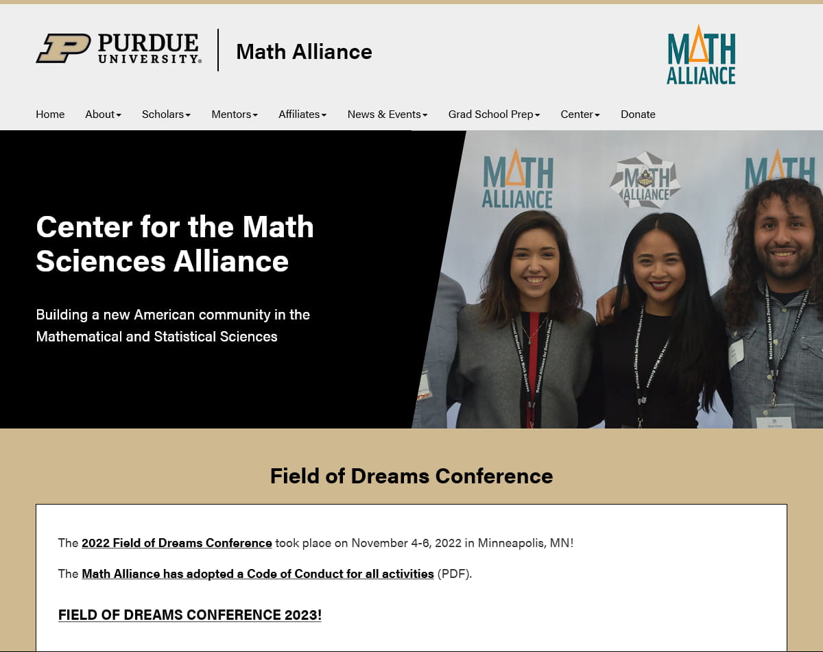 New Math Alliance homepage