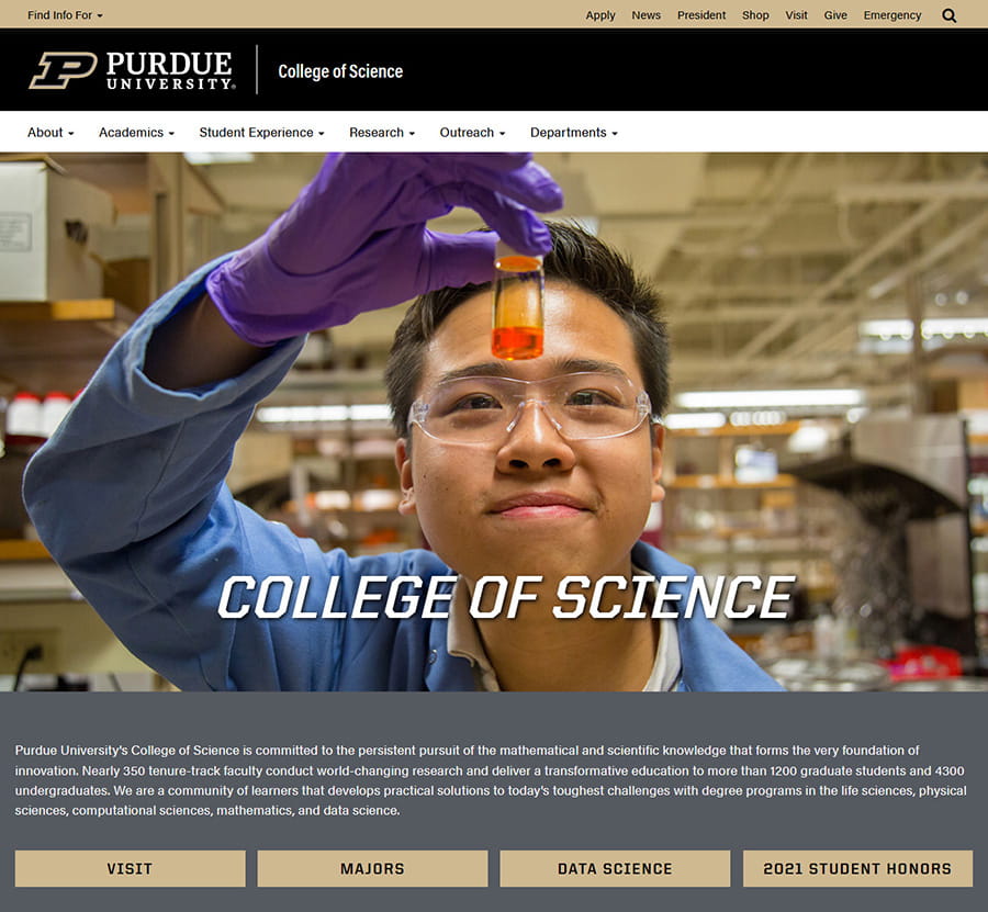 New College of Science homepage